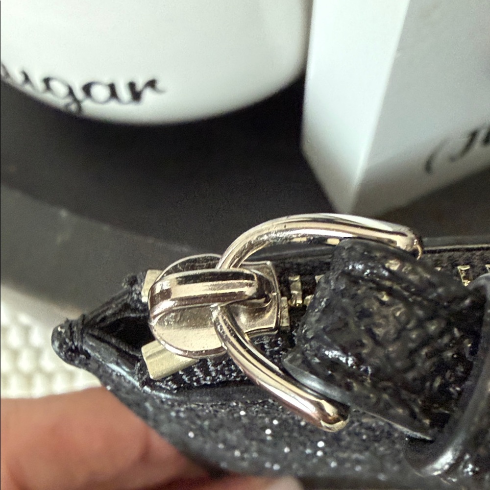 Coach Starry Black Glitter Wristlet - Picture 3 of 4